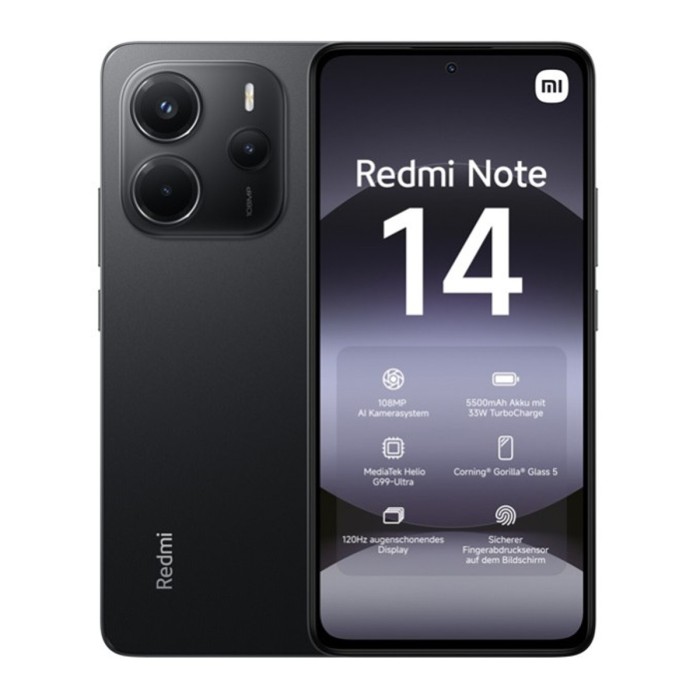 MÓVIL XIAOMI REDMI NOTE 14 8+256G NEGRO