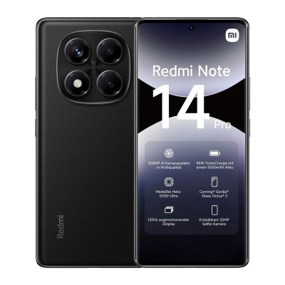 MÓVIL XIAOMI REDMI NOTE 14 PRO 4G 8+256G NEGRO