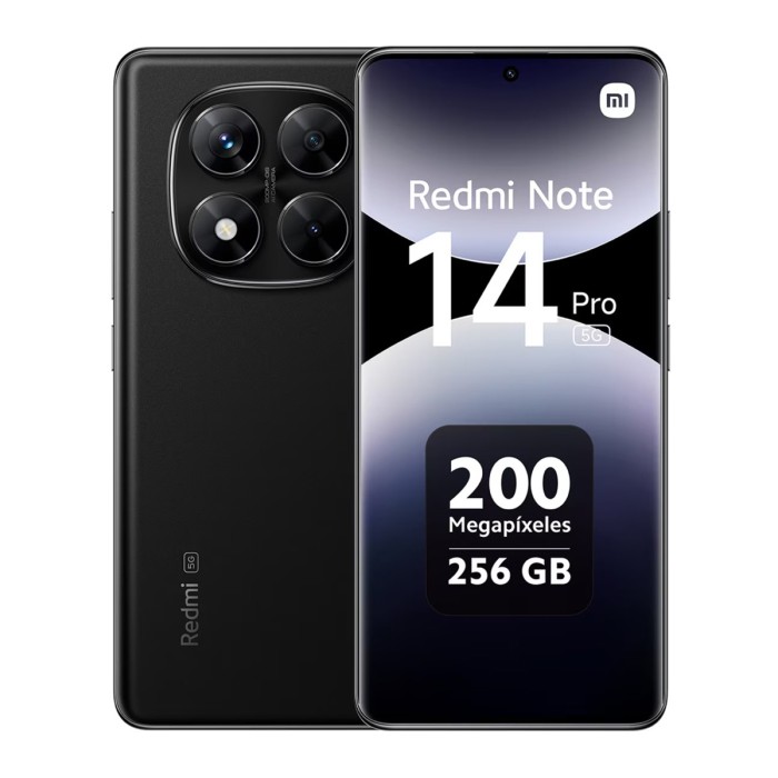 MÓVIL XIAOMI REDMI NOTE 14 PRO 5G 8+256G NEGRO